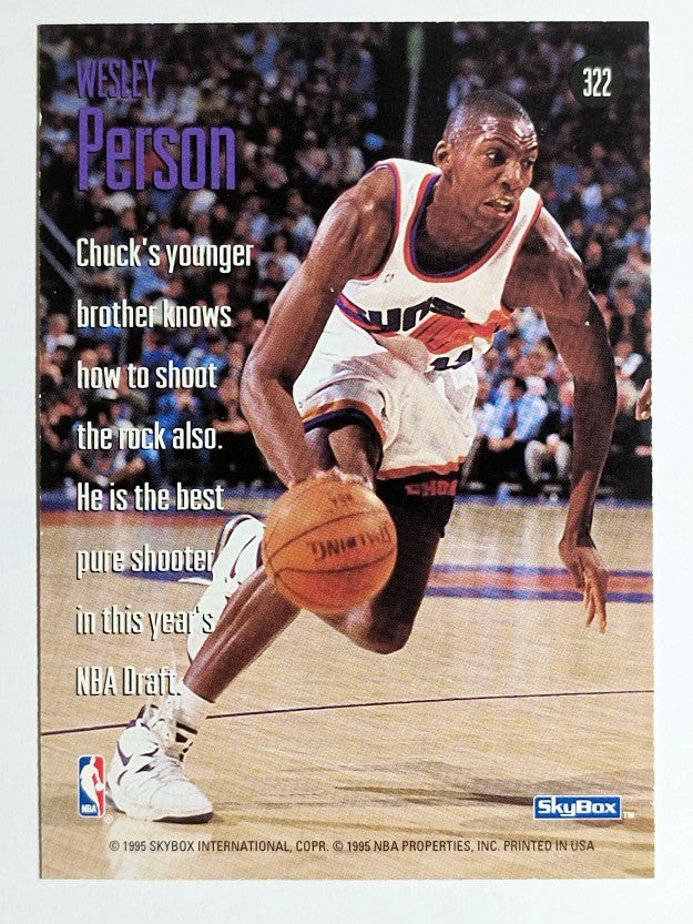 1994-95 SkyBox Premium #322 Wesley Person SSH