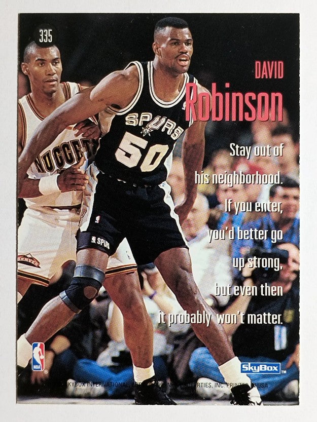 1994-95 SkyBox Premium #335 David Robinson SSW
