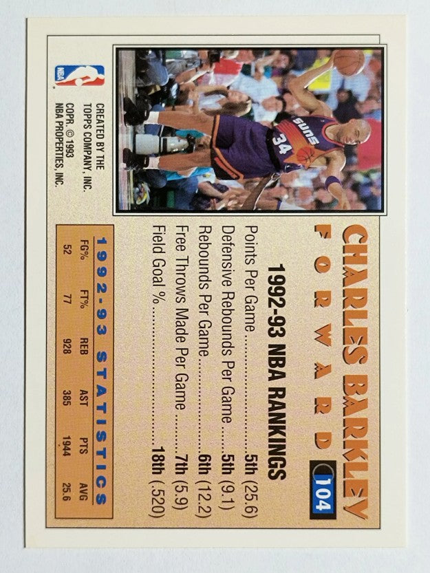 1993-94 Topps #104 Charles Barkley AS