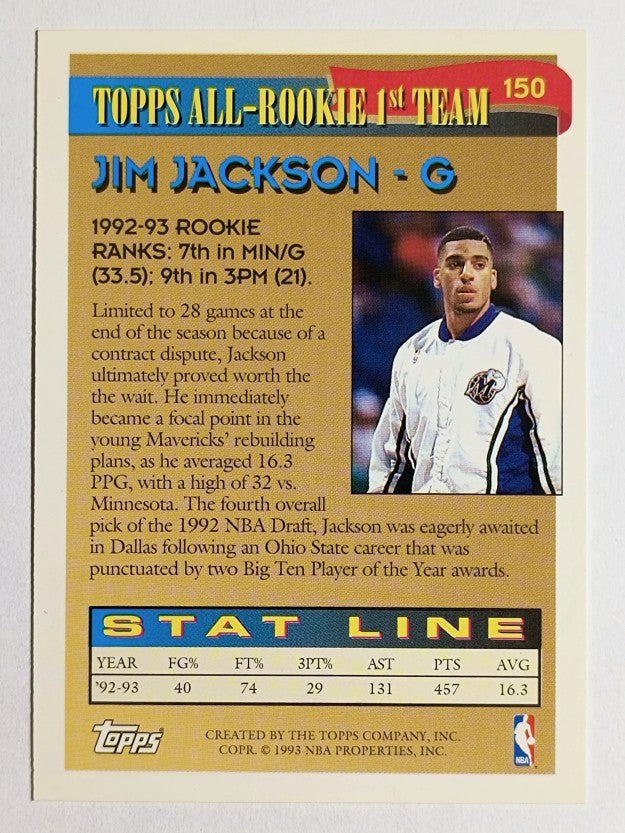 1993-94 Topps #150 Jim Jackson ART