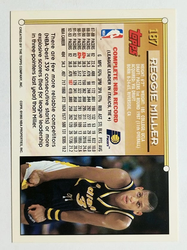 1993-94 Topps #187 Reggie Miller