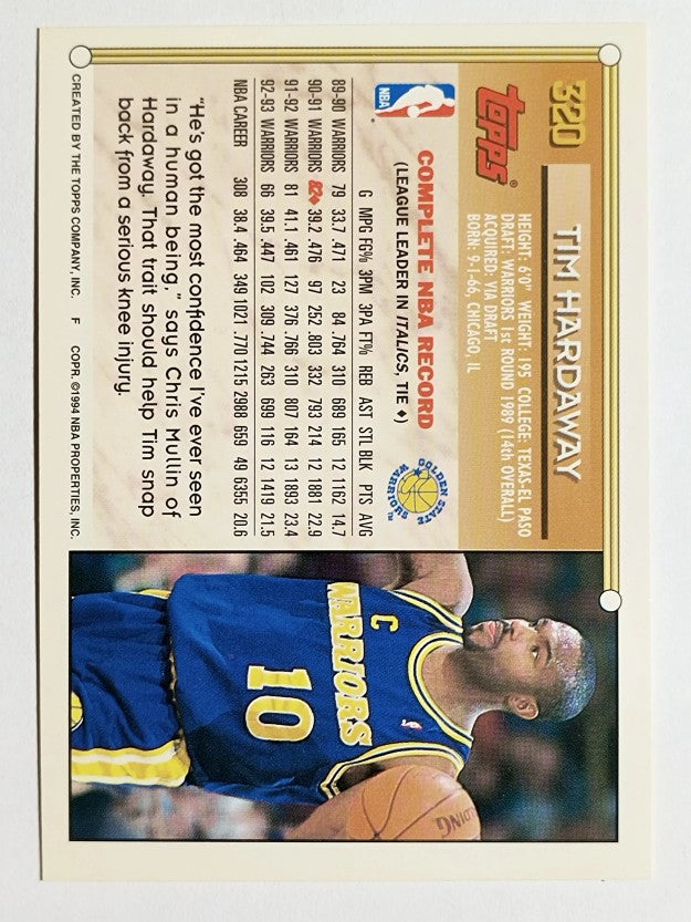 1993-94 Topps #320 Tim Hardaway