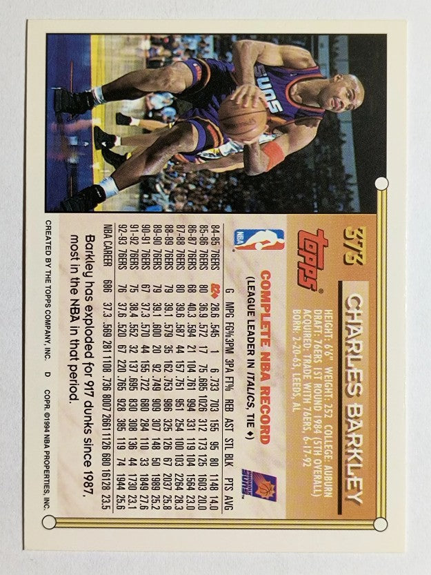 1993-94 Topps #373 Charles Barkley