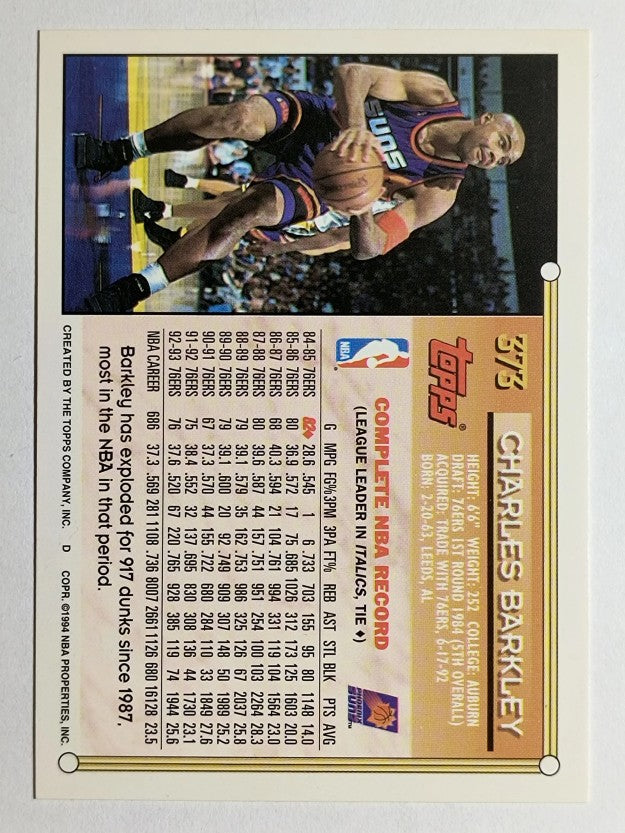 1993-94 Topps #373 Charles Barkley