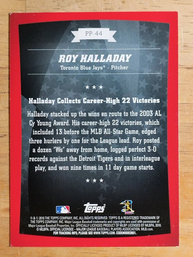 2010 Topps Peak Performance #44 Roy Halladay