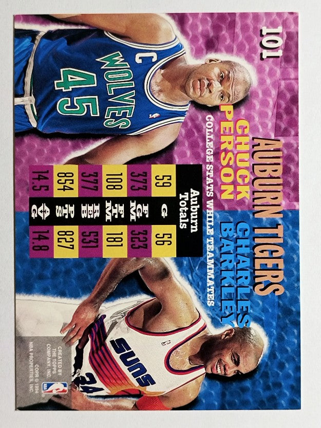 1994-95 Stadium Club #101 Chuck Person/Charles Barkley (NM)