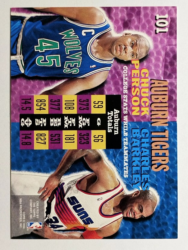1994-95 Stadium Club #101 Chuck Person/Charles Barkley (NM)
