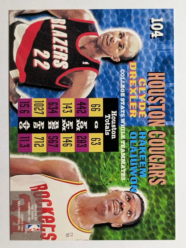 1994-95 Stadium Club #104 Hakeem Olajuwon/Clyde Drexler
