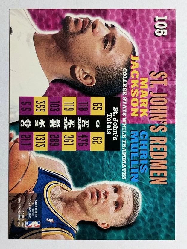 1994-95 Stadium Club #105 Chris Mullin/Mark Jackson