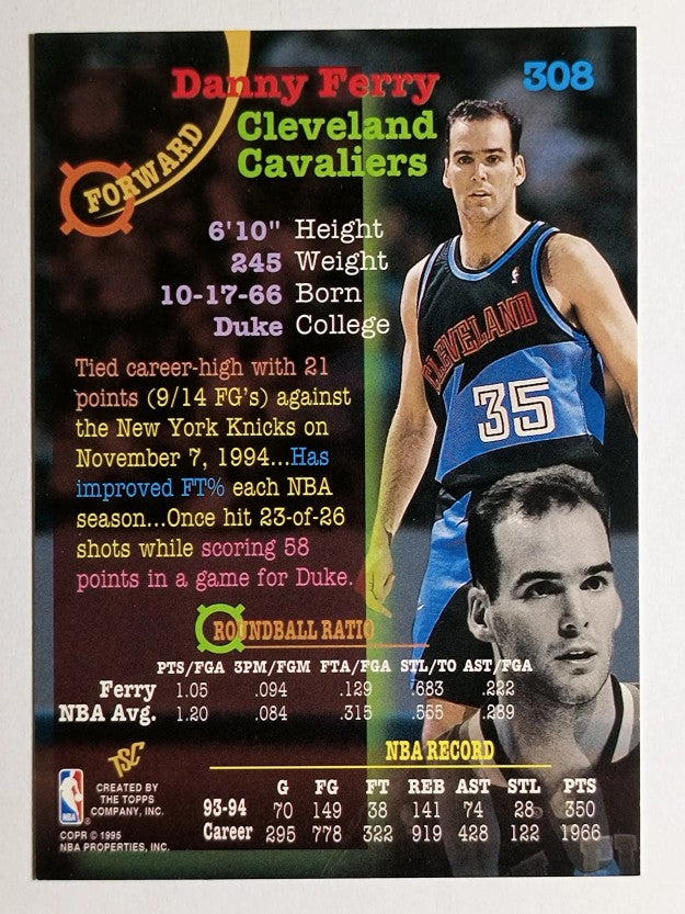 1994-95 Stadium Club #308 Danny Ferry