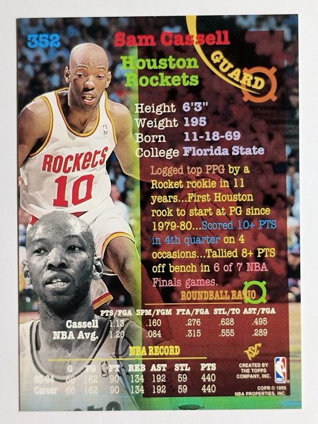 1994-95 Stadium Club #352 Sam Cassell