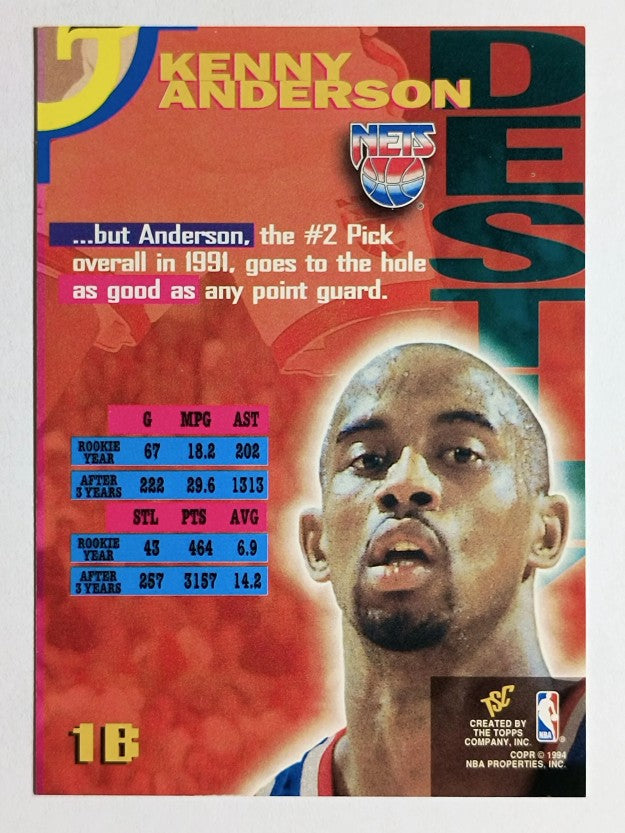 1994-95 Stadium Club Dynasty and Destiny #1B Kenny Anderson