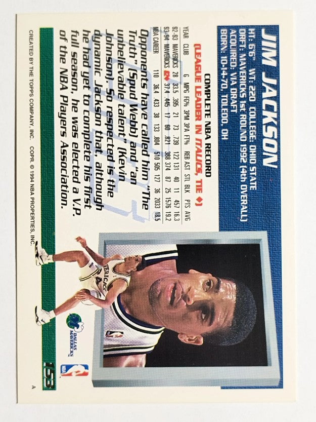 1994-95 Topps #153 Jim Jackson