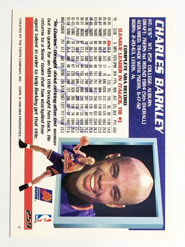 1994-95 Topps #259 Charles Barkley (NM)