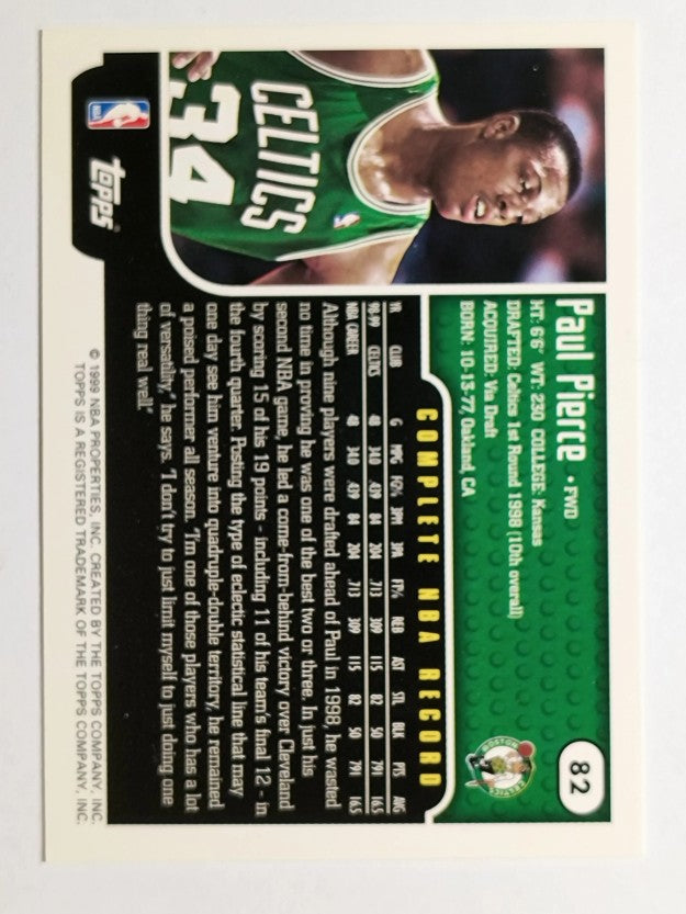 1999-00 Topps #82 Paul Pierce