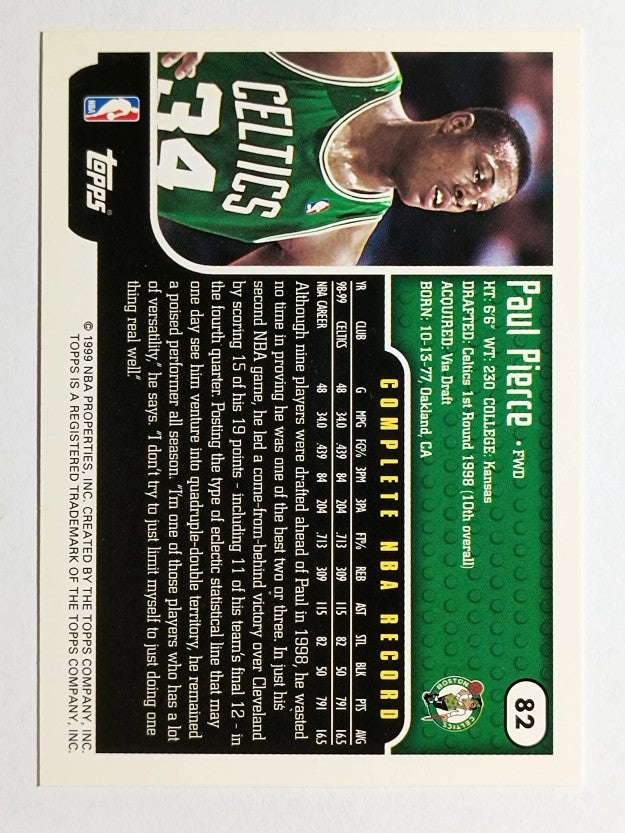 1999-00 Topps #82 Paul Pierce