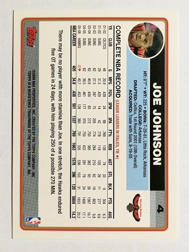 2006-07 Topps #4 Joe Johnson