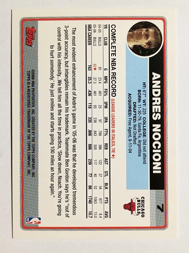 2006-07 Topps #7 Andres Nocioni