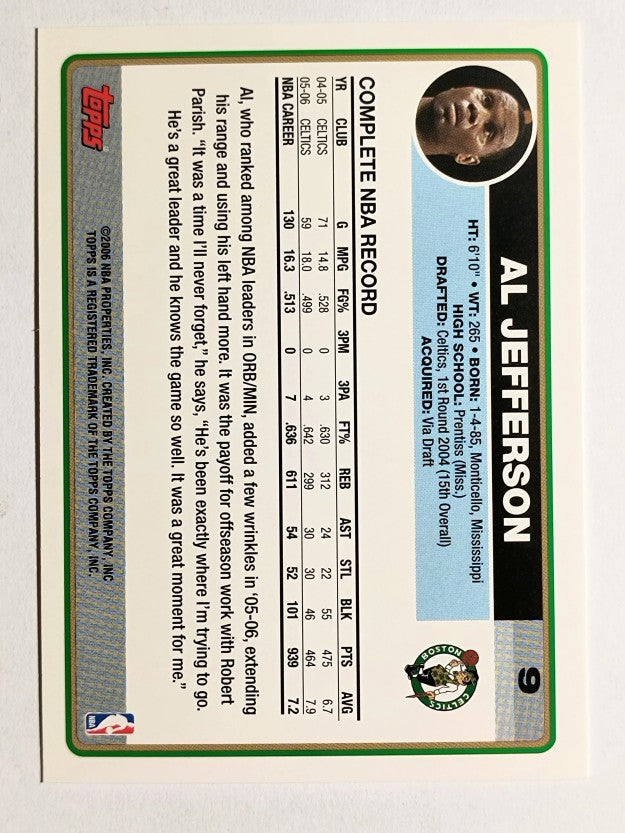 2006-07 Topps #9 Al Jefferson
