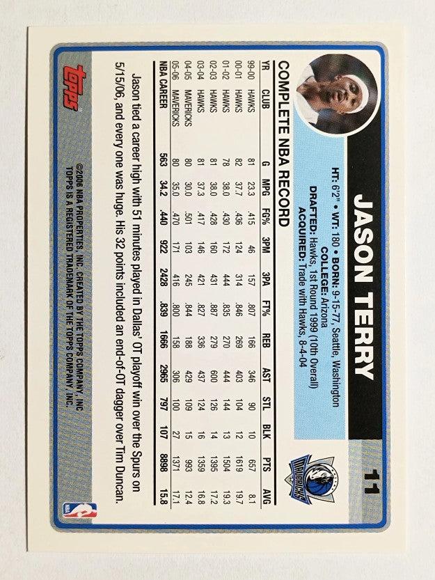2006-07 Topps #11 Jason Terry
