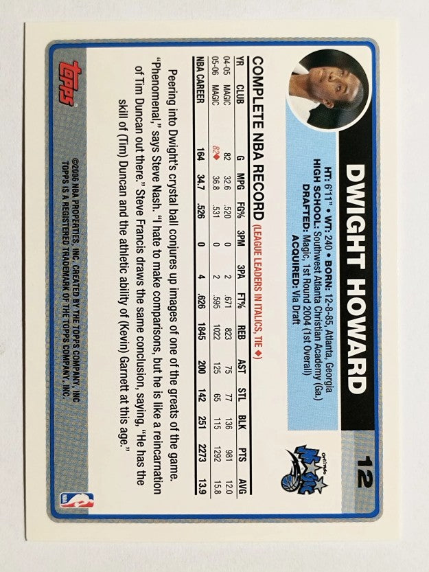 2006-07 Topps #12 Dwight Howard