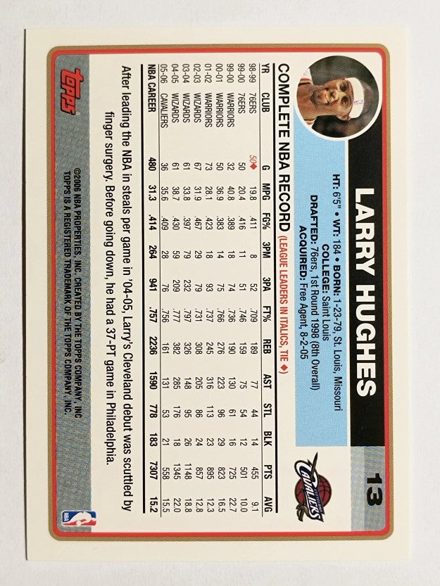 2006-07 Topps #13 Larry Hughes
