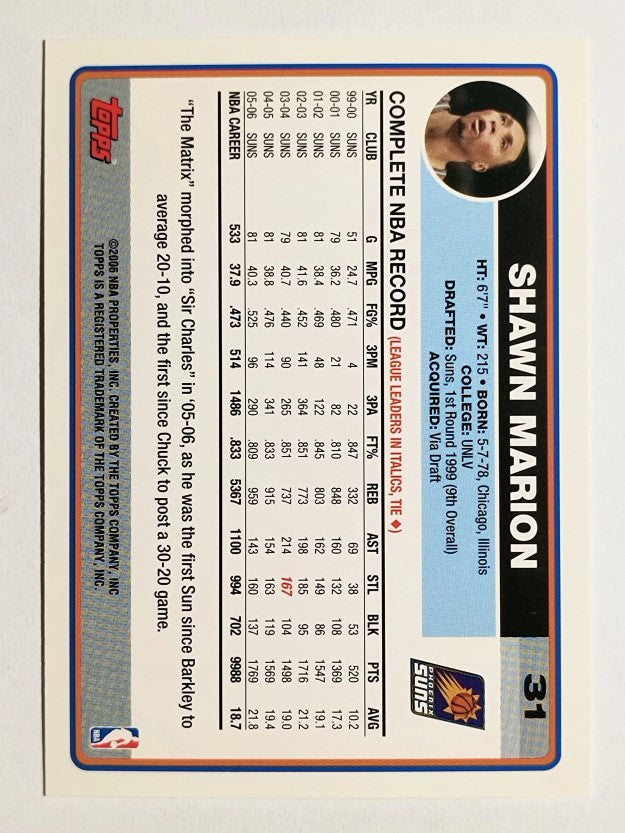 2006-07 Topps #31 Shawn Marion