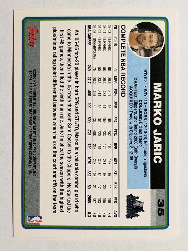 2006-07 Topps #35 Marko Jaric