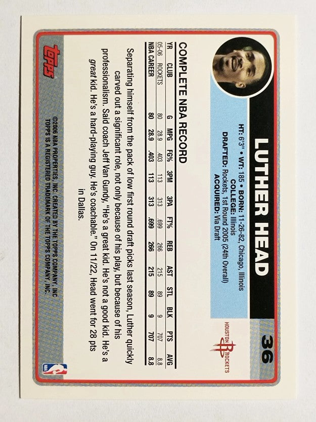 2006-07 Topps #36 Luther Head