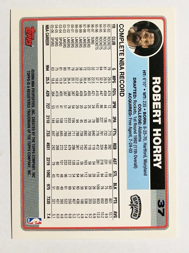 2006-07 Topps #37 Robert Horry