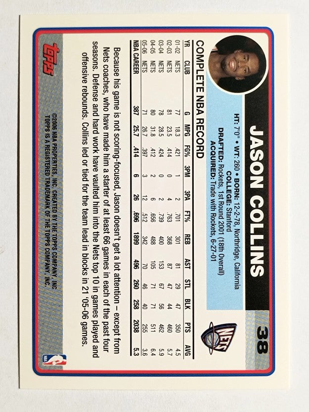 2006-07 Topps #38 Jason Collins