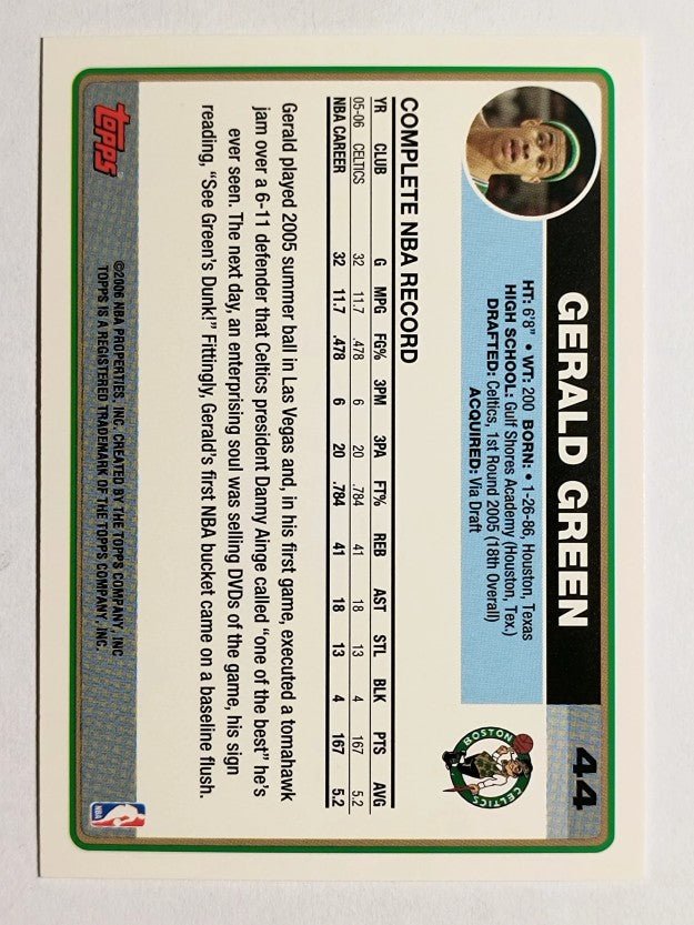 2006-07 Topps #44 Gerald Green