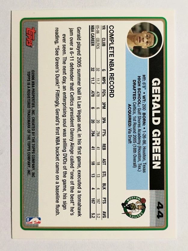 2006-07 Topps #44 Gerald Green