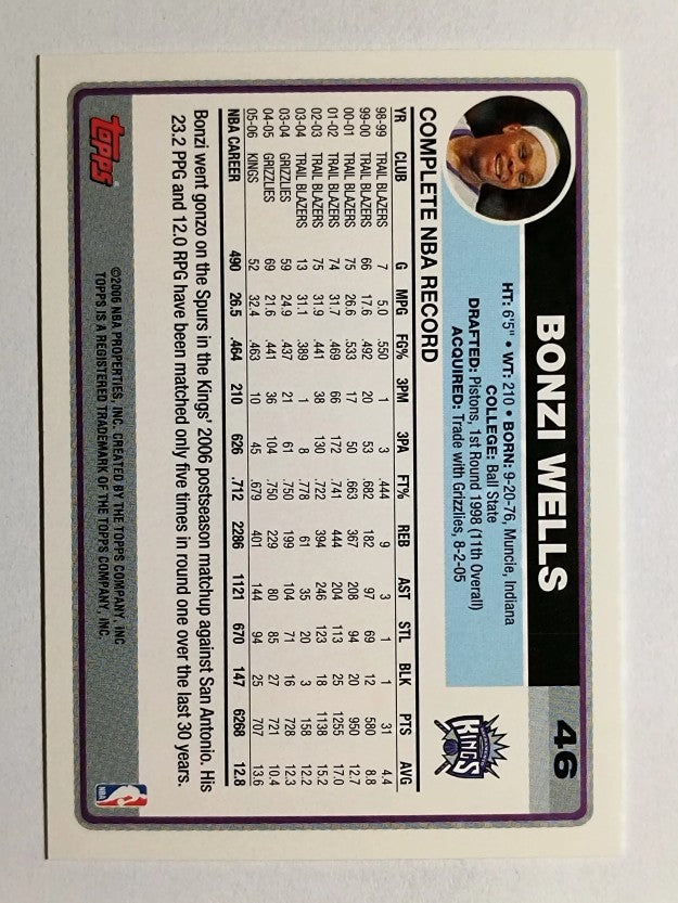 2006-07 Topps #46 Bonzi Wells