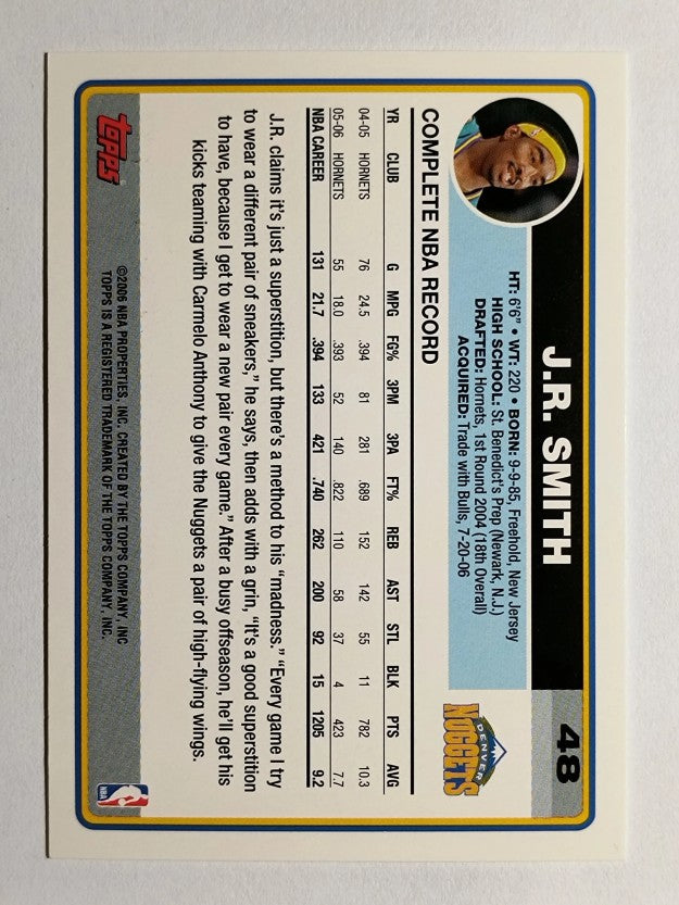 2006-07 Topps #48 J.R. Smith