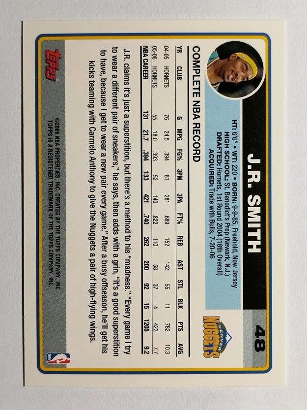 2006-07 Topps #48 J.R. Smith