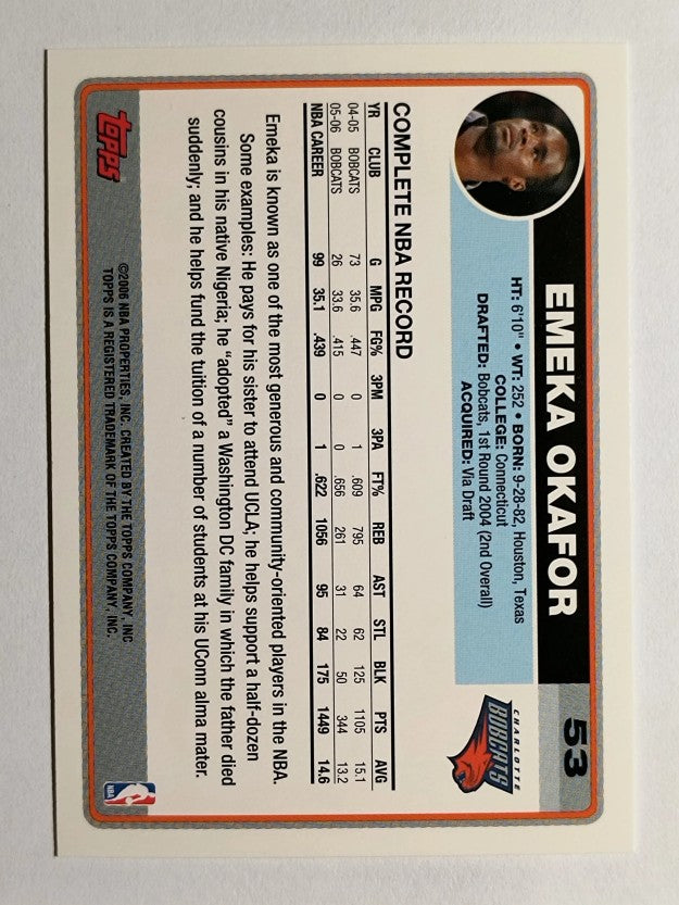 2006-07 Topps #53 Emeka Okafor
