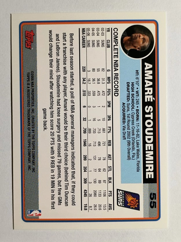 2006-07 Topps #55 Amare Stoudemire