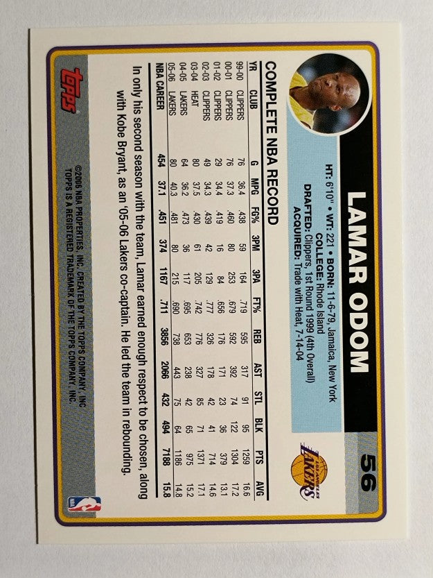 2006-07 Topps #56 Lamar Odom