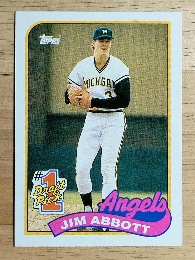 1989 Topps #573 Jim Abbott FDP RC
