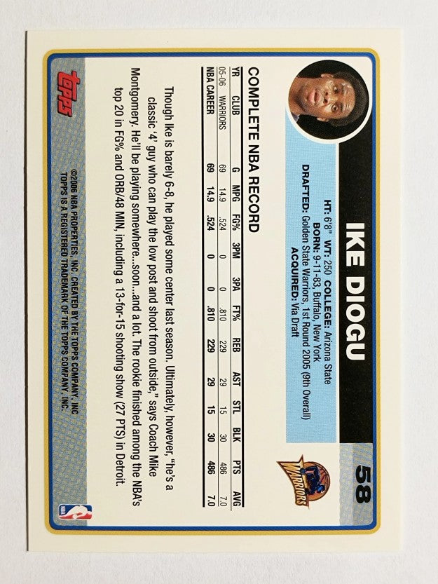 2006-07 Topps #58 Ike Diogu