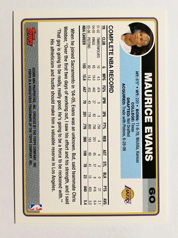 2006-07 Topps #60 Maurice Evans