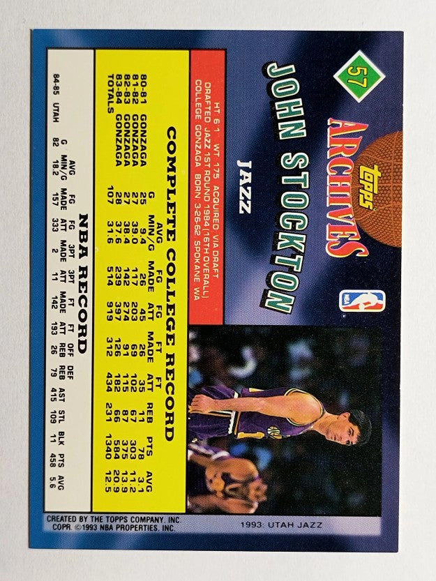 1992-93 Topps Archives #57 John Stockton