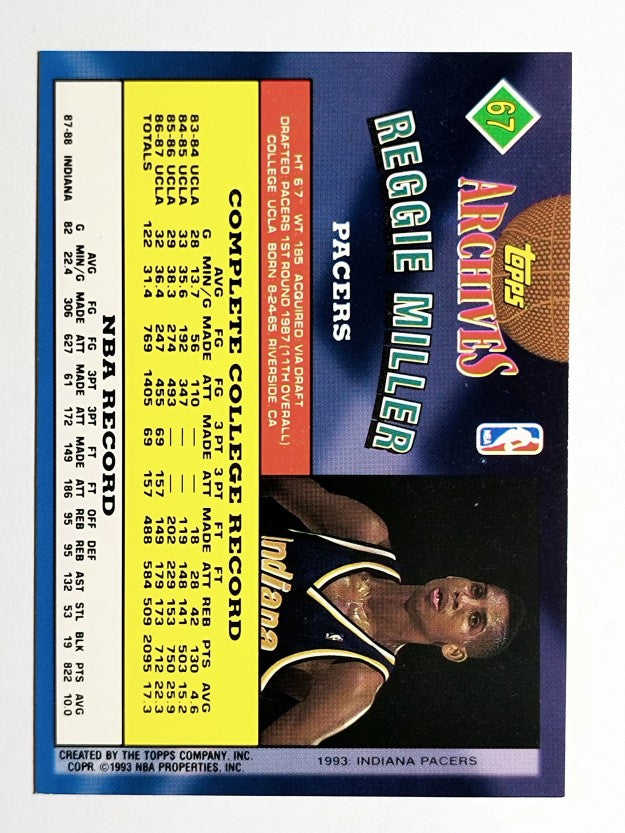 1992-93 Topps Archives #67 Reggie Miller