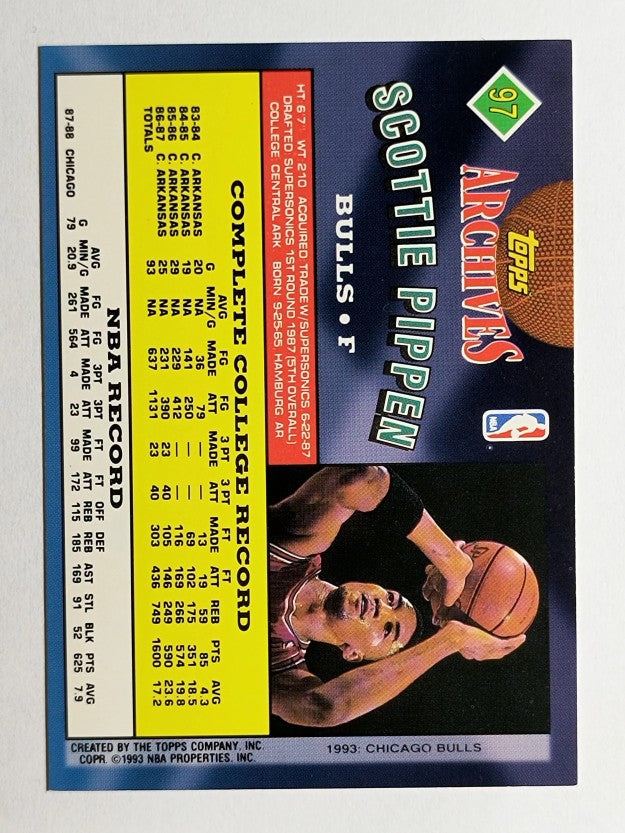 1992-93 Topps Archives #97 Scottie Pippen