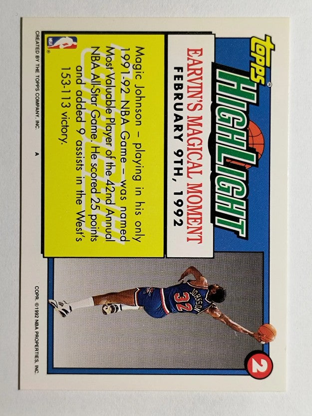 1992-93 Topps Gold #2 Magic Johnson HL