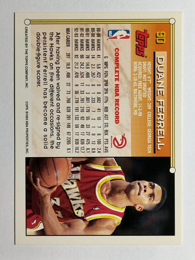 1993-94 Topps Gold #90 Duane Ferrell
