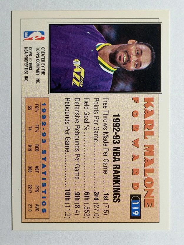 1993-94 Topps Gold #119 Karl Malone AS