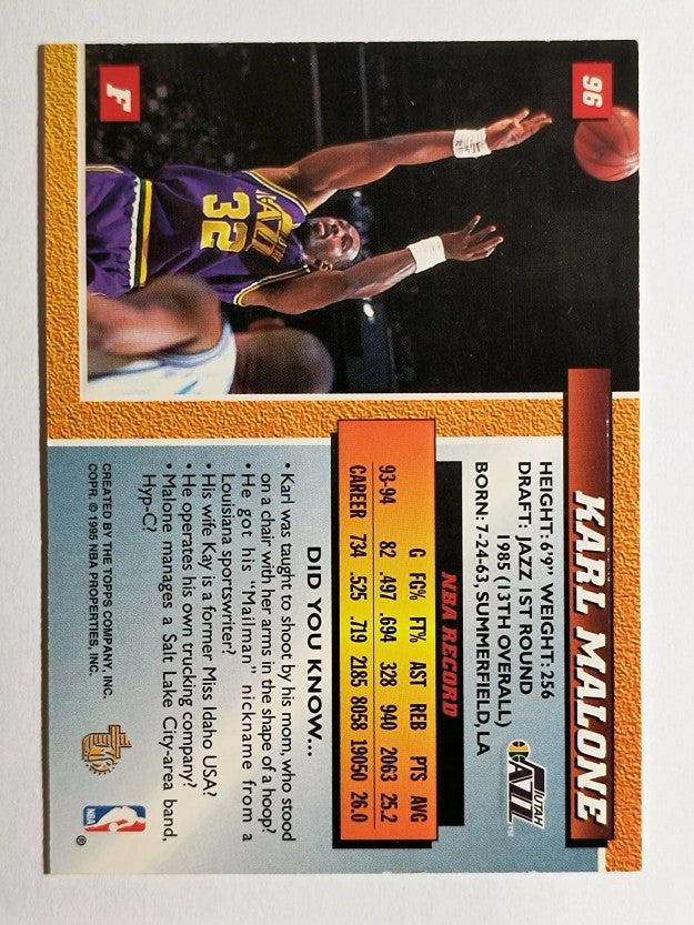 1994-95 Embossed #96 Karl Malone