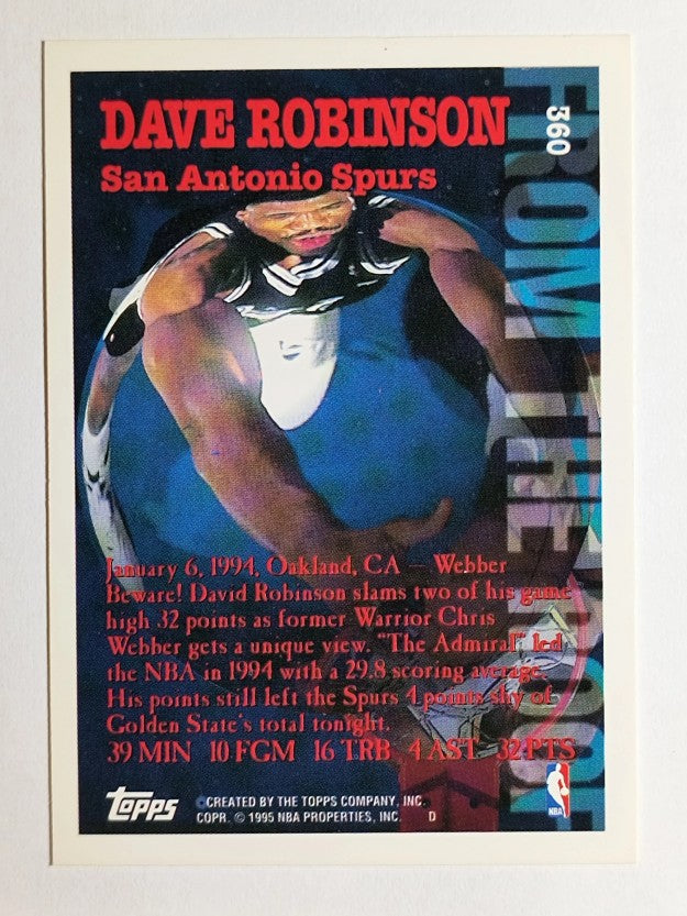 1994-95 Topps #360 David Robinson FR (NM)